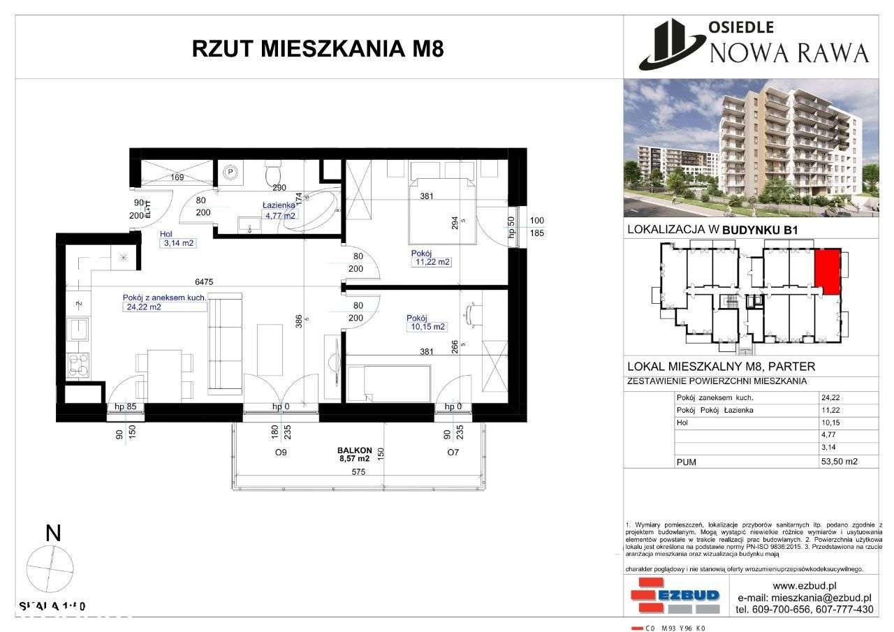 Osiedle Nowa Rawa | mieszkanie 3-pok. | 8 - Pełny obrazek: 2/7