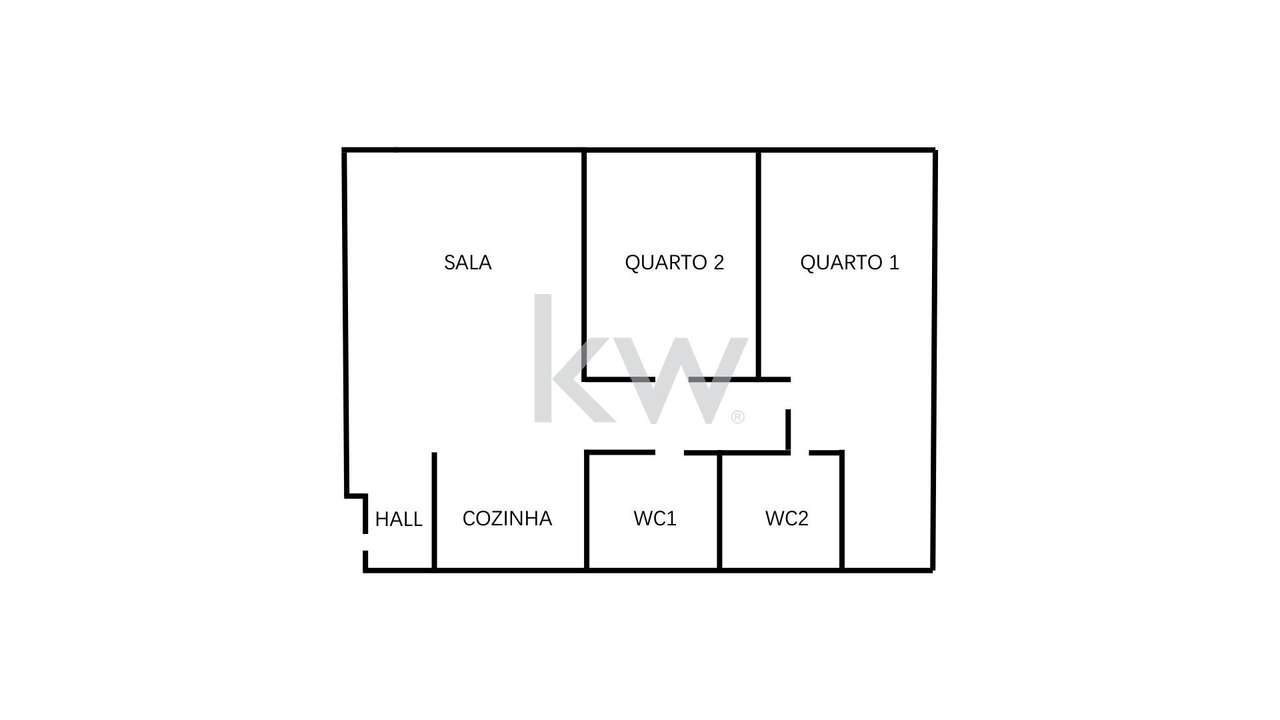 Apartamento T2 Renovado com Suíte e Espaço Open Space na Avenida Centr - Grande imagem: 5/5