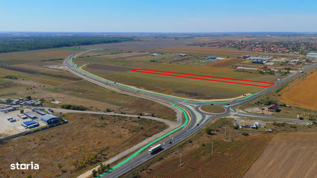 Teren de vânzare — 10.000 mp - la DN/E68 | acces din DN 69B — Arad-9