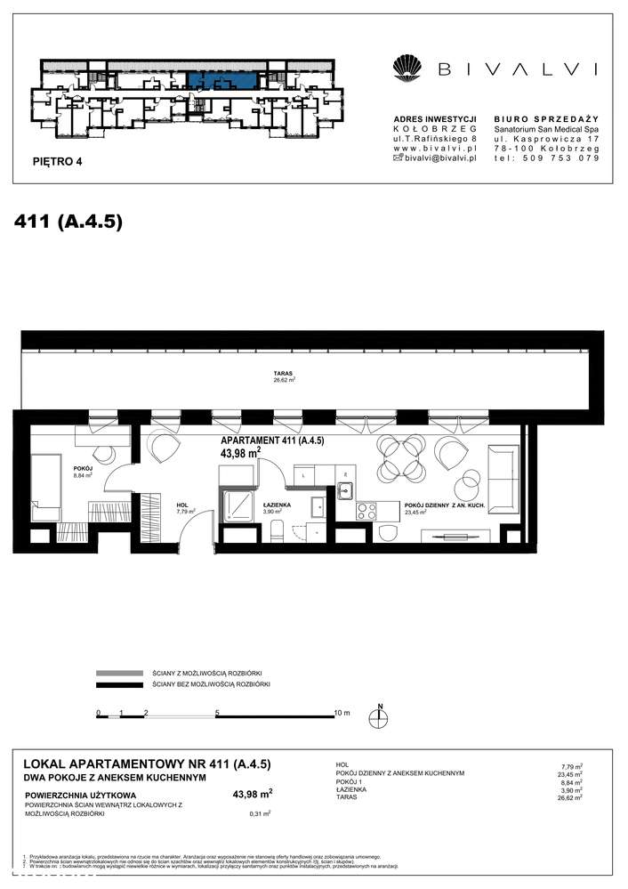 Bivalvi | apartament 2-pok. | 43,98 m² | 411 - Pełny obrazek: 4/10