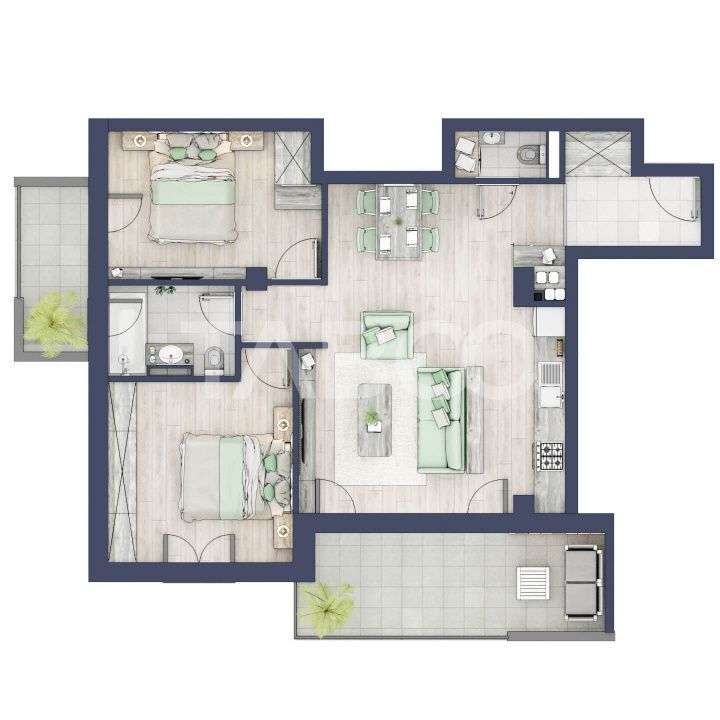 Apartament 3 camere 2 bai ETAJ 1 boxa la subsol Turnisor - Imagine principală: 2/9