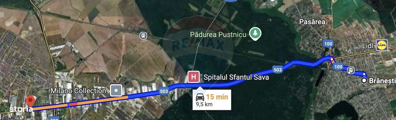 Vânzare teren | Brănești, Ilfov| Poziție Excelenta | Toate utilitǎțile - Imagine principală: 2/4