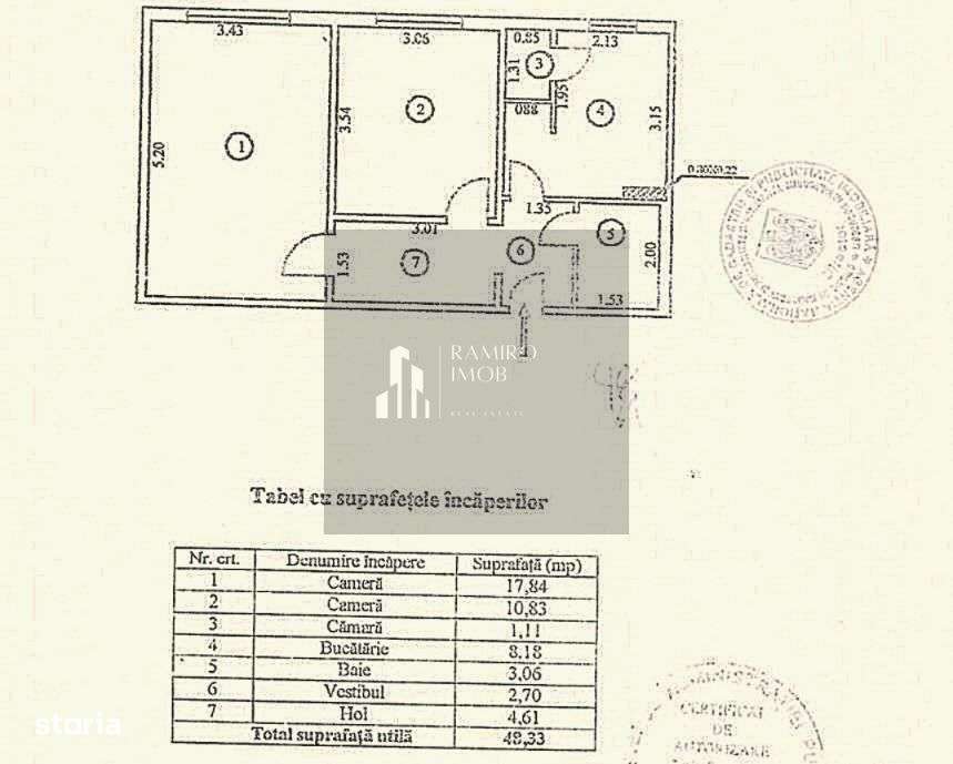 2 camere 49mp bloc 1977 etaj 1 Bd Brancoveanu sector 4-7