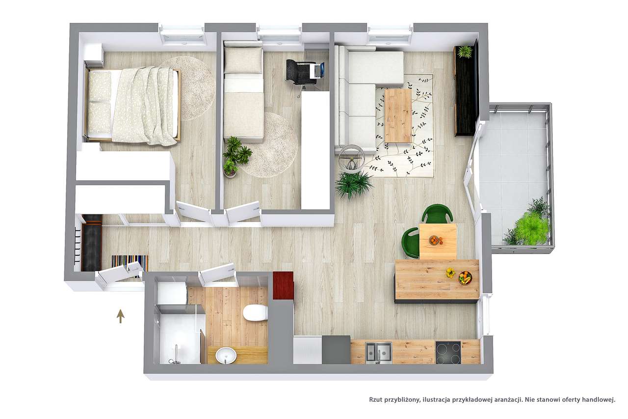 Komfortowe mieszkanie 3pokojowe z garażem na 2 auta przy Parku Śląskim-15