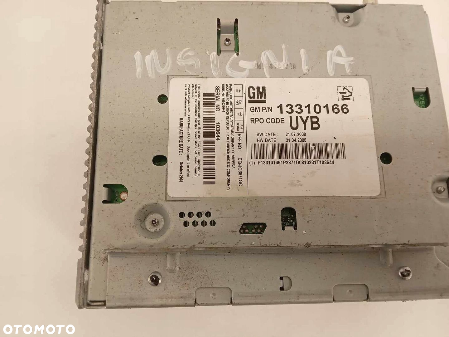 RADIO CD OPEL INSIGNIA 13310166 - 3