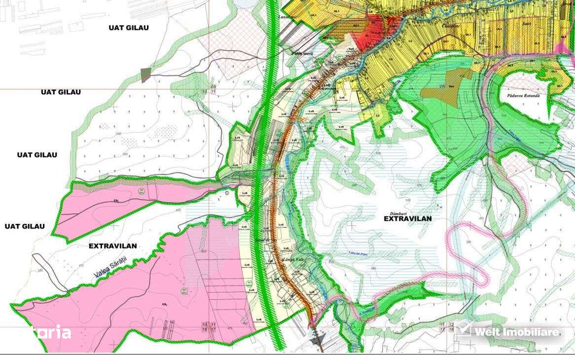 Teren de constructii 3340 mp, front 130 m, spre Savadisla - Imagine principală: 2/4