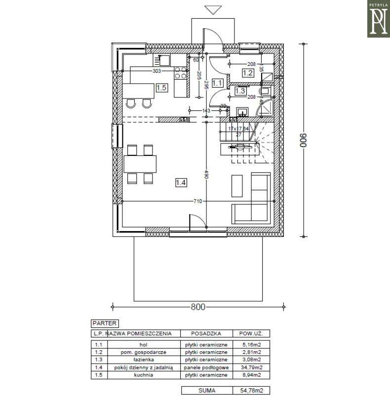 Wolnostojący dom dla rodziny. 4 pokoje. - Pełny obrazek: 5/6