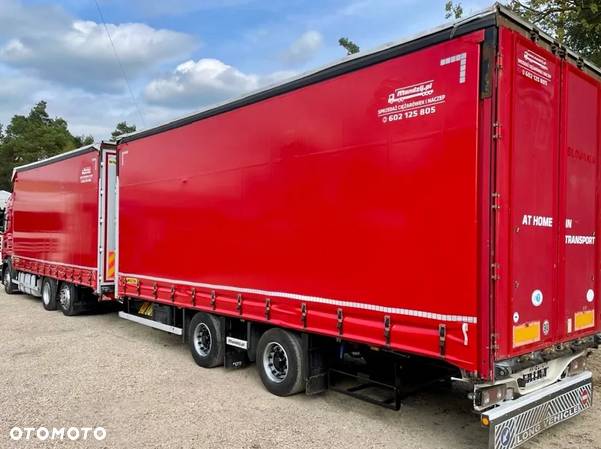 Scania R410 HIGHLINE 6x2 JUMBO OŚ PODNOSZONA AUTOMAT RETARDER STANDKLIMA FIRANKA DŁ:7.80m + PRZYCZEPA TANDEM WIELTON FIRANKA DŁ:7.80m NOWE PLANDEKI ZESTAW PRZEJAZDOWY EURO 6 2015 IGŁA - 15