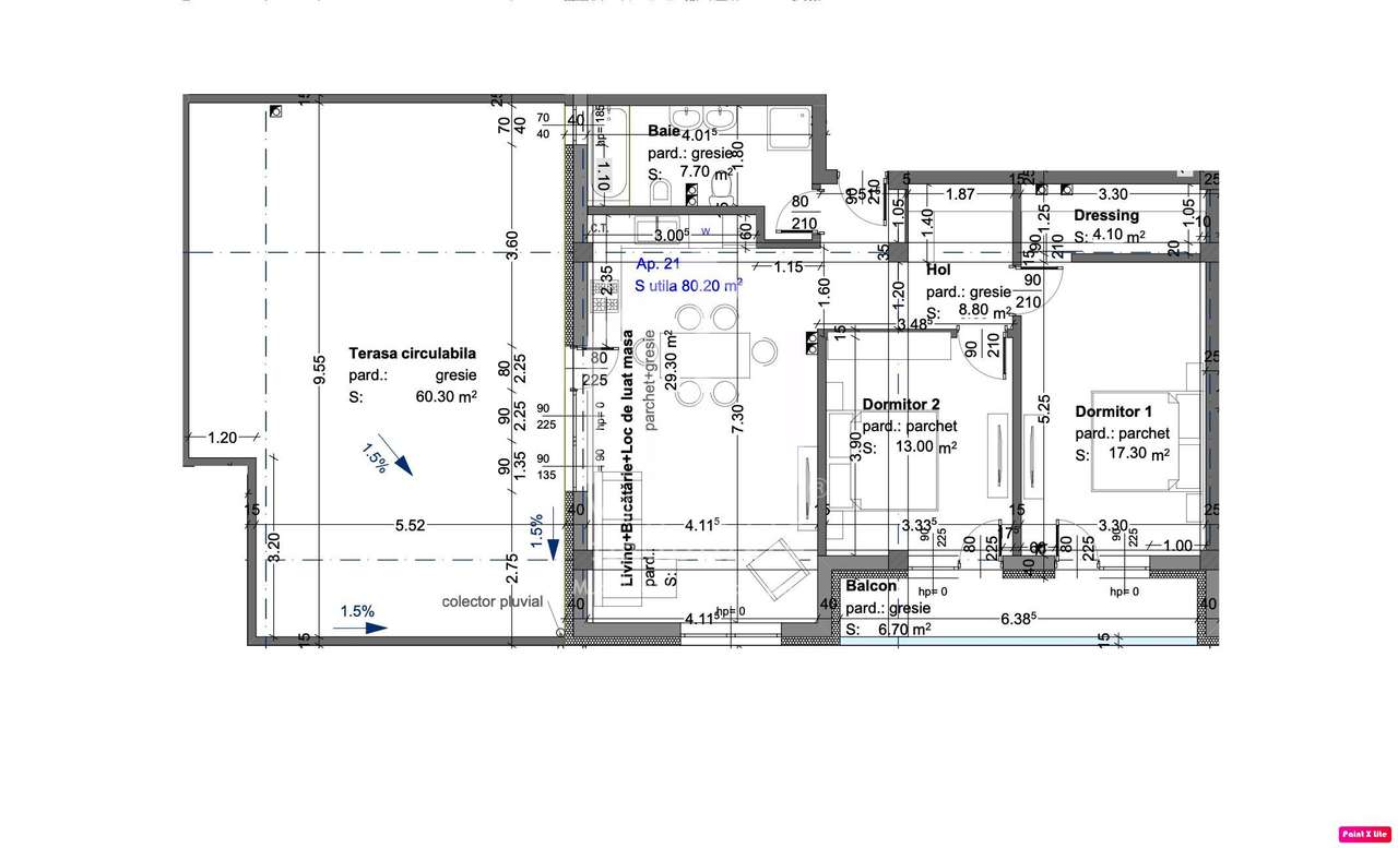 Penthouse 3 camere - 80,20 mp + terasa de 60.30 mp - Selimbar - Imagine principală: 2/8