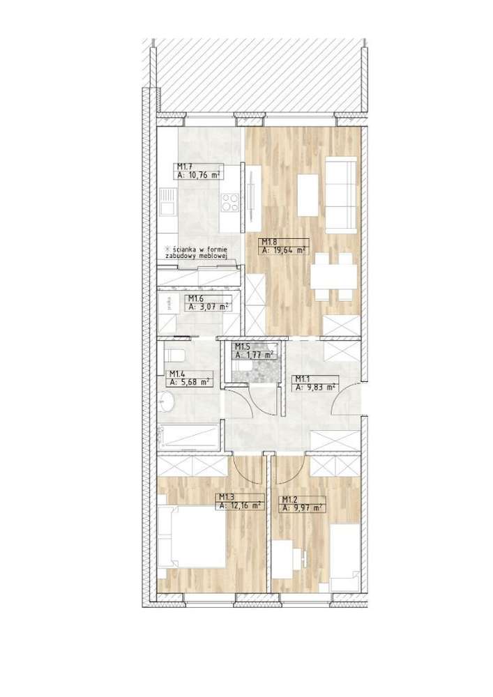 Na Ostrogu | mieszkanie 19/1 - Pełny obrazek: 2/10
