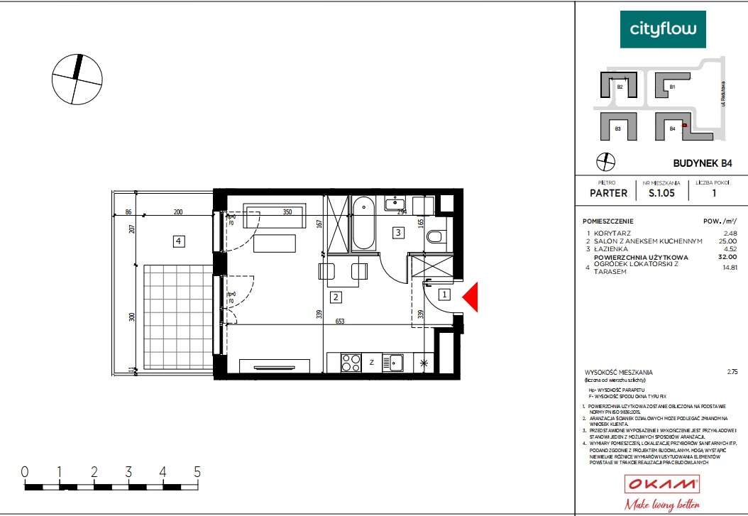 Na sprzedaż kawalerka z ogródkiem – CityFlow (32 m²)-8