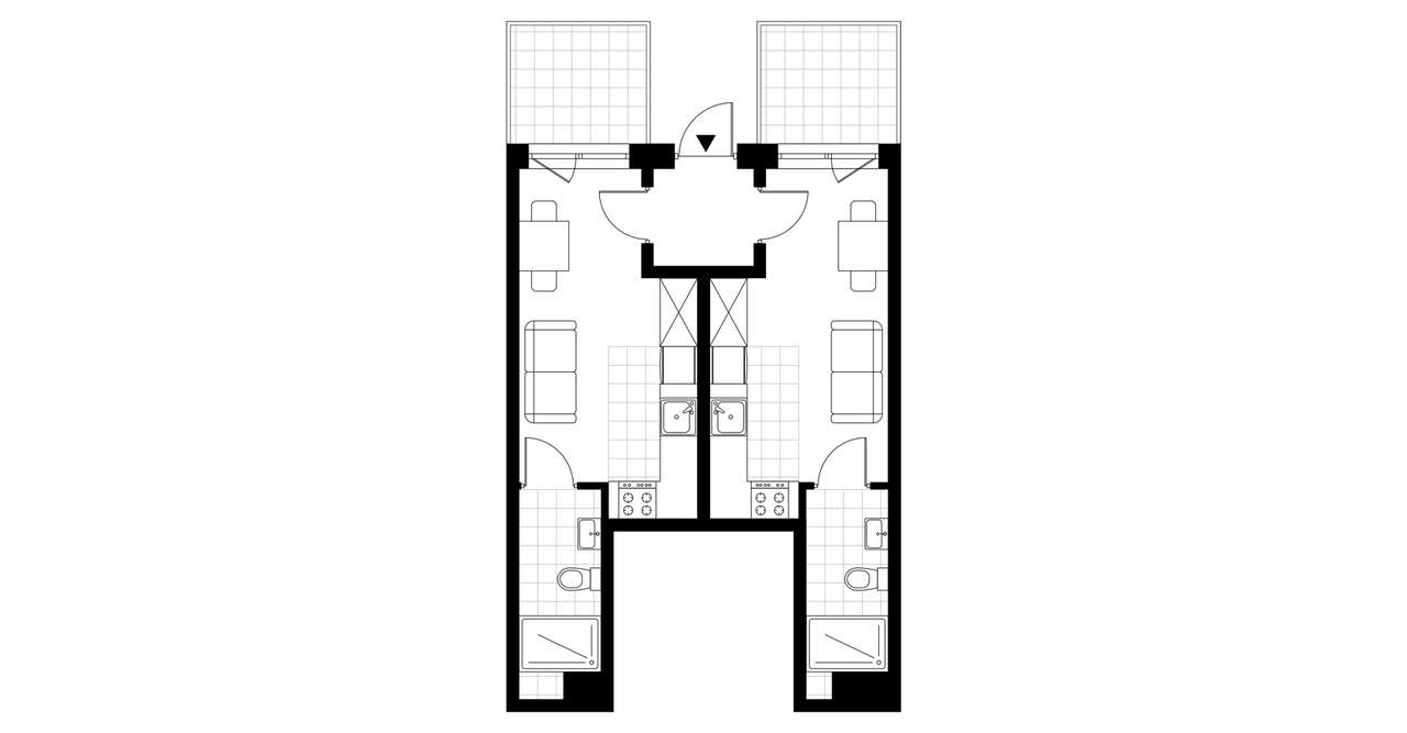 2-pokojowy apartament inwestycyjny 36m2 + 2 tarasy - Pełny obrazek: 3/6