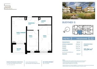 Mieszkanie 3 - pokojowe - pow. 55,04 m2