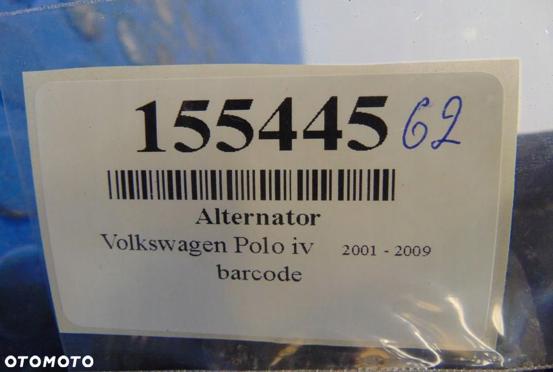 VOLKSWAGEN POLO IV 9N ALTERNATOR 1.4TDI 045903023A - 7