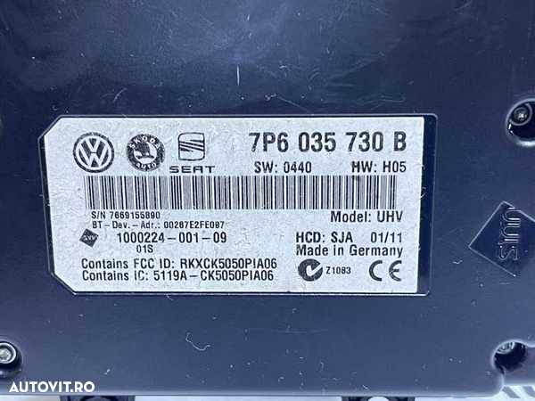 Unitate Modul Calculator Bluetooth VW Touran 2011 - 2015 Cod 7P6035730B - 2