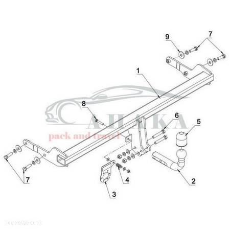 Hak Holowniczy Odkręcany Do Vw Volkswagen Polo Hatchback Od 2017 - 2