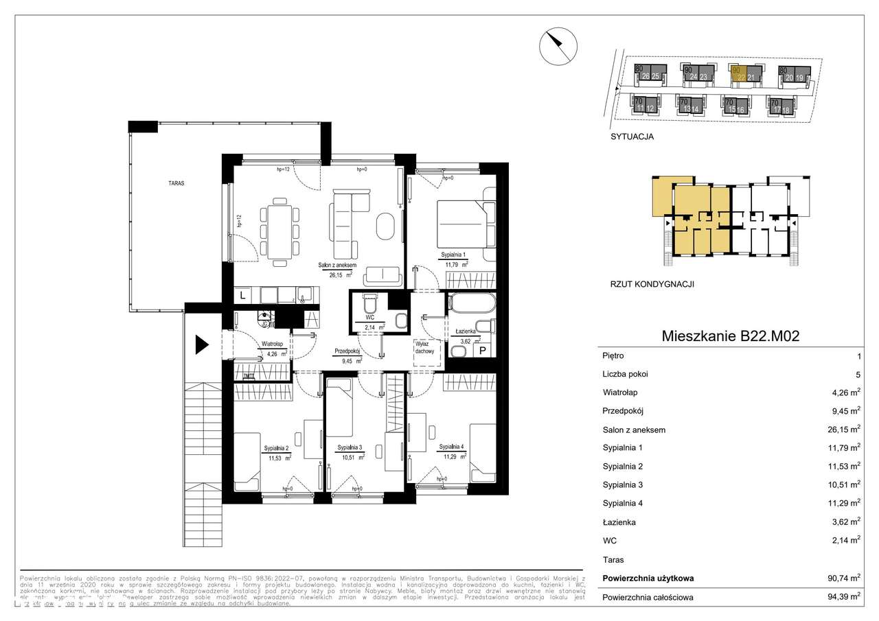 5-pokojowe mieszkanie 91m2 Bez Prowizji - Pełny obrazek: 2/7