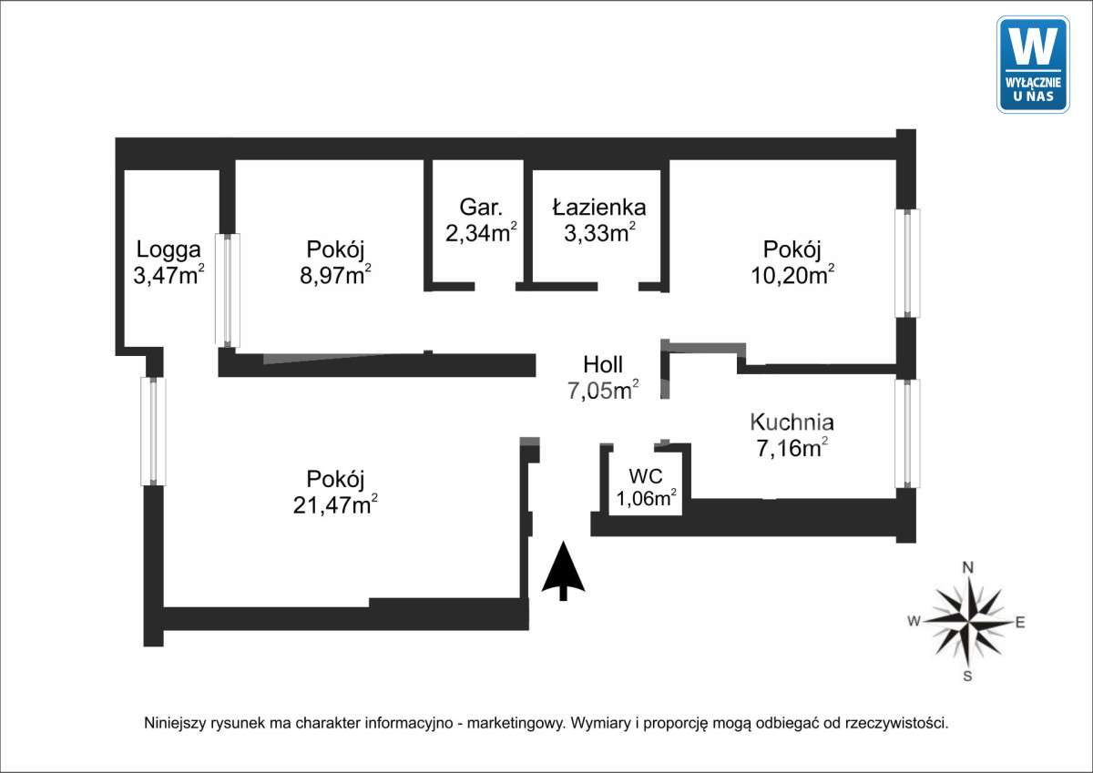 Trzypokojowe mieszkanie na Mokotowie-2
