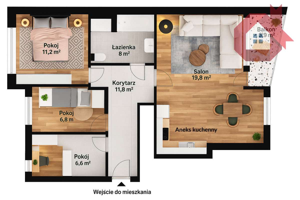 Inwestycyjnie - 4-pok. do remontu - Metro Lazurowa-5
