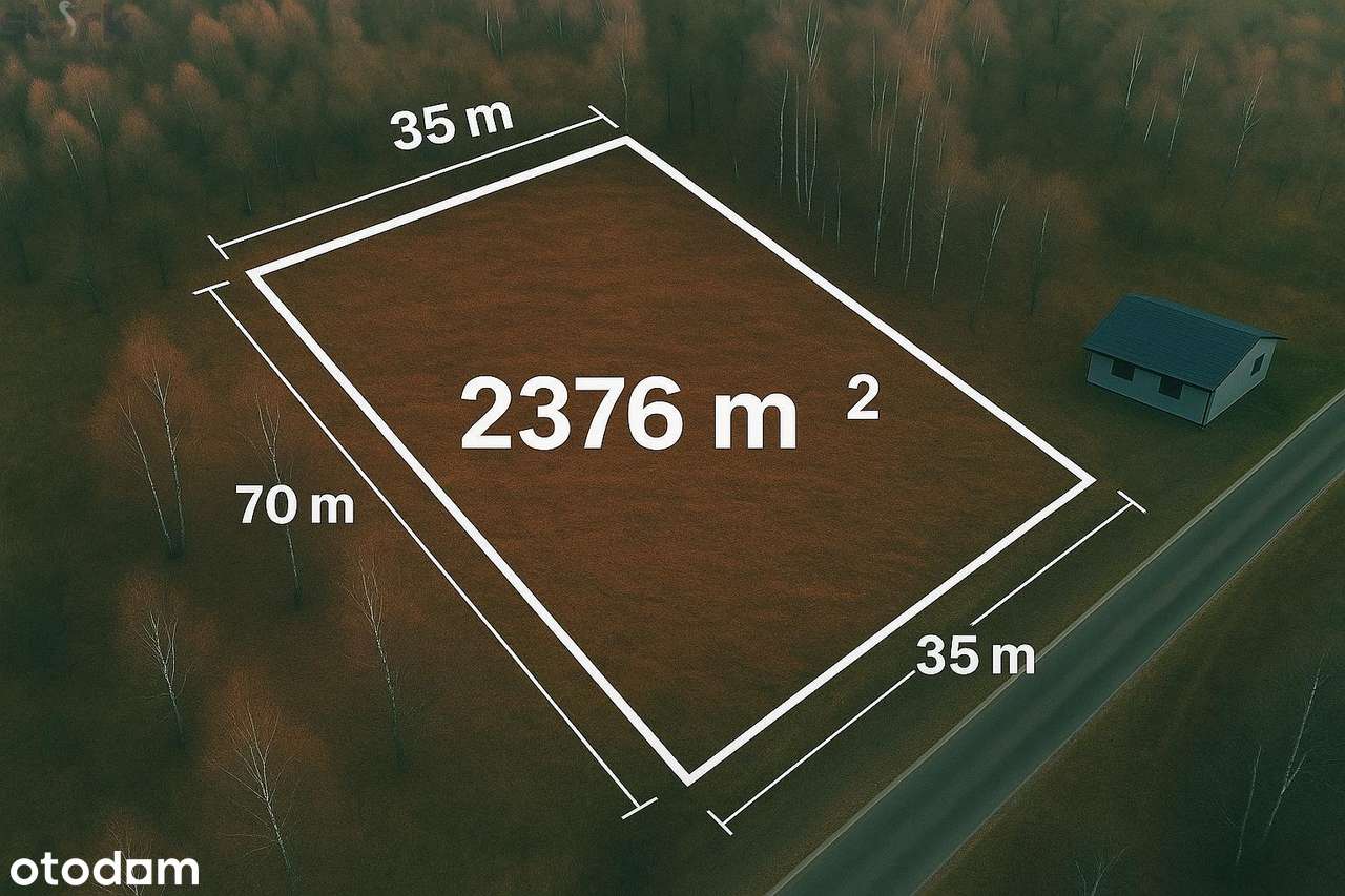 Działka 2376 m² z MPZP – Międzyborów media.-4
