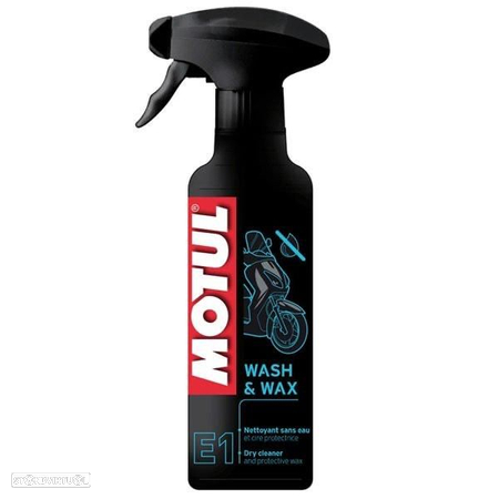 limpeza a seco motul   e1 wash & wax - 1