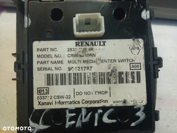 Renault Scenic III 3 panel sterowania nawigacji media switch navi - 3