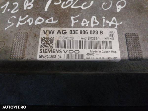 calculator motor ecu motor Volkswagen Polo Skoda Fabia 1.2 b stare perfecta - 2