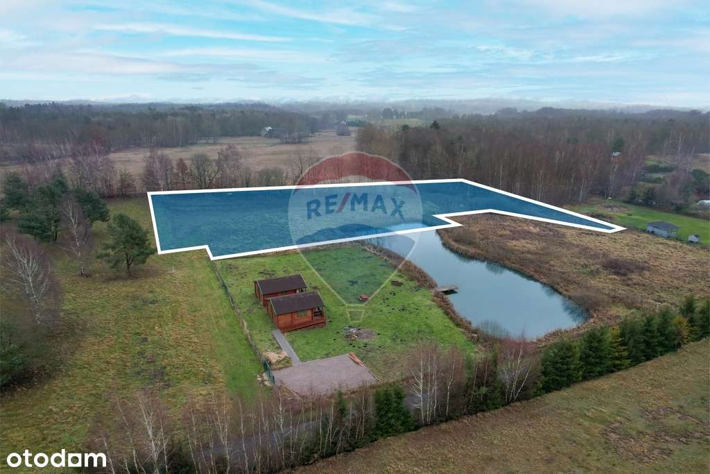 Działka ze stawem, przy jeziorze Wielatowo MPZP-10