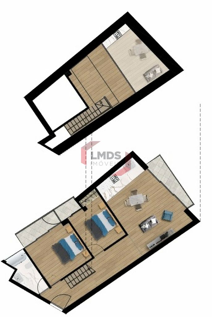 Apartamento T2+1 Duplex - Rua Nove de Julho - Porto