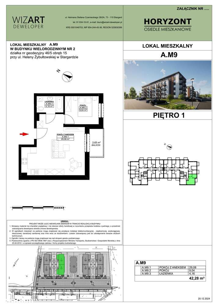 Osiedle Horyzont | etap 2 | mieszkanie A9 - Pełny obrazek: 2/13