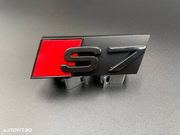 Set embleme Premium Audi S7 Negru / Roșu - 4