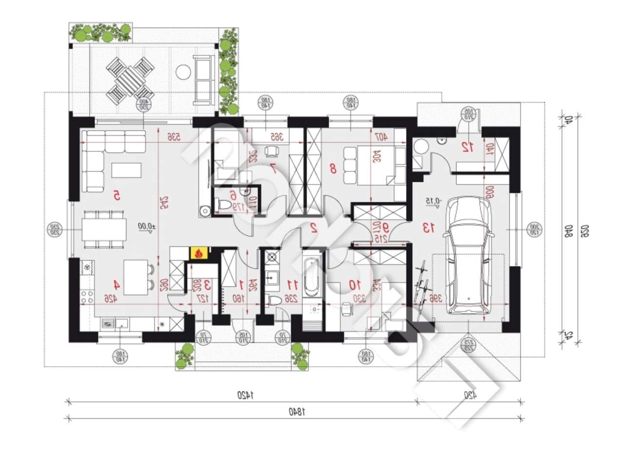 Nowoczesny dom z garażem w spokojnej okolicy - Pełny obrazek: 4/15