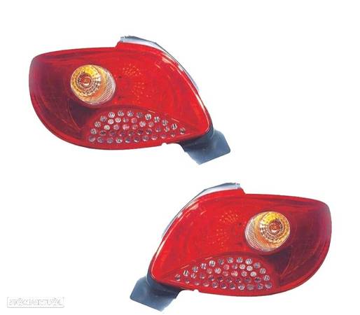 FAROLINS PARA PEUGEOT 206 PLUS 09- ÂMBAR VERMELHO - 1