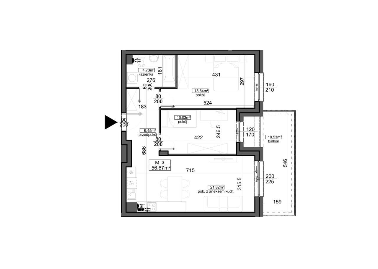 Mahonia Premium | mieszkanie 3-pok. | 61 - Pełny obrazek: 2/8