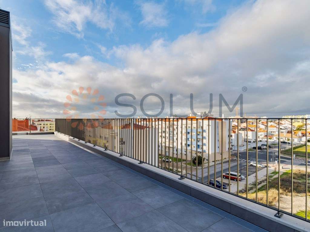 Duplex T2 novo, com grande terraço - Montijo-4