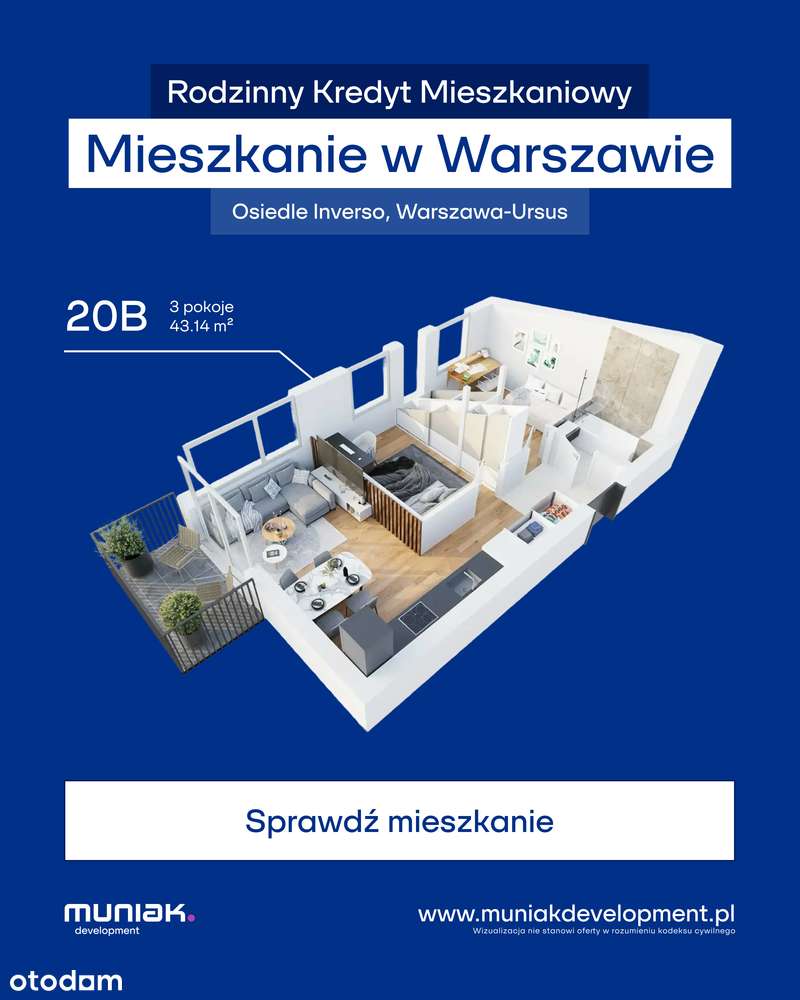 Otwórz drzwi do własnego M! | Mieszkanie 20B na Osiedlu Inverso - Widok 2