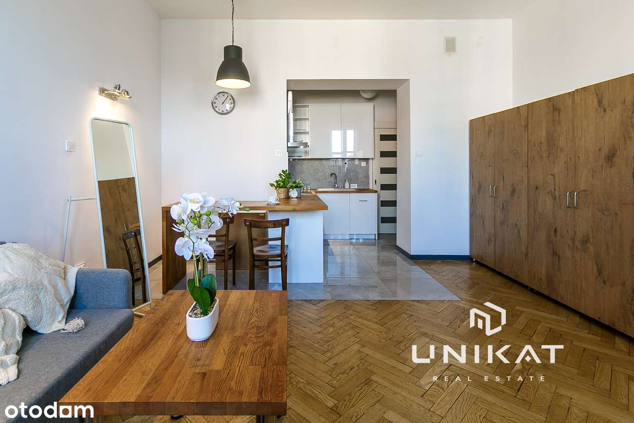 Kawalerka 34 m² | Wysokie sufity - 3,27m | M2 Wileńska | Koneser-3