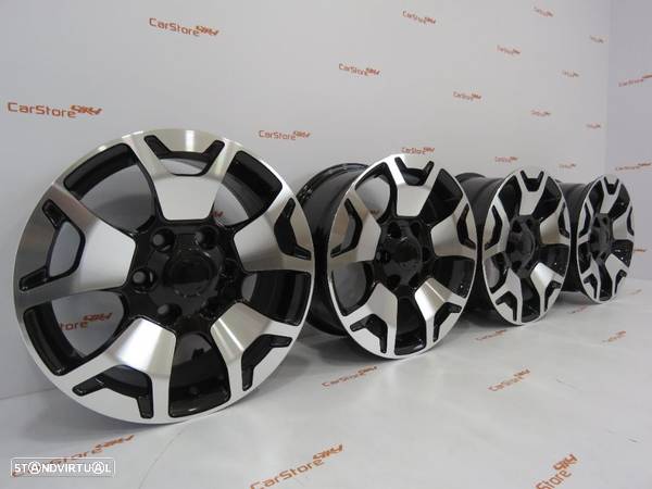 Jantes Look Toyota Hilux 17 x 7.5 et 25 6x139.7 Pretas + Polido - 4