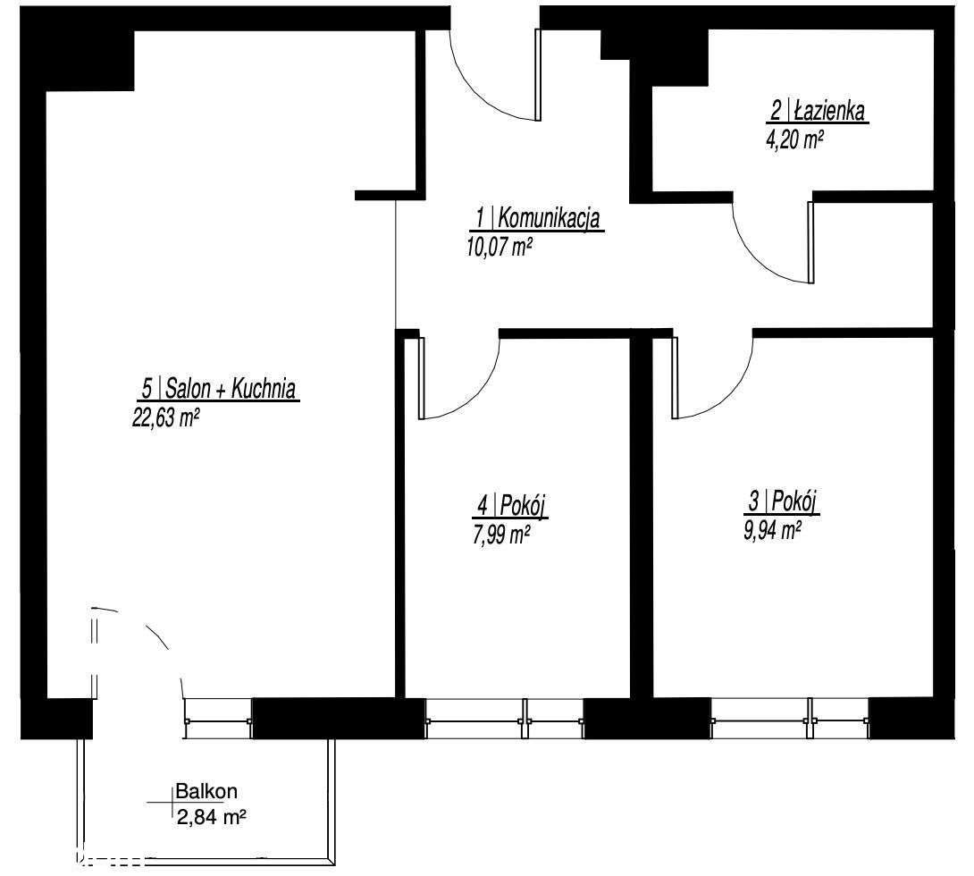 3 pokoje z balkonem, tereny zielone-1