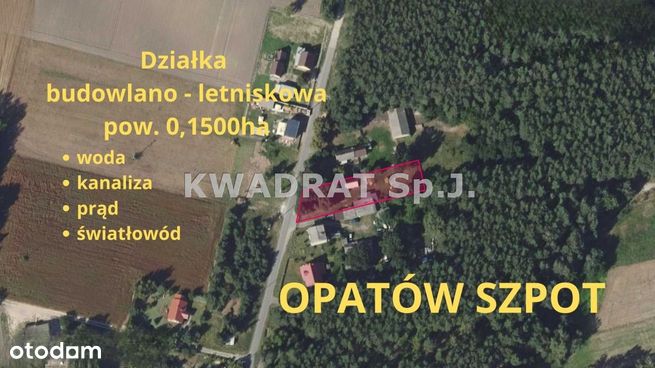 Działka budowlano - letniskowa Opatów Szpot 1500m2