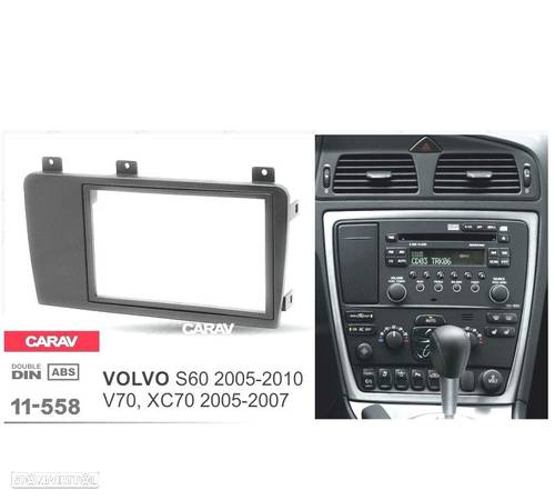 MOLDURA ADAPTADOR PRETO PARA RADIO 2-DIN PARA VOLVO S60 05-10 V70 XC70 05-07 - 3