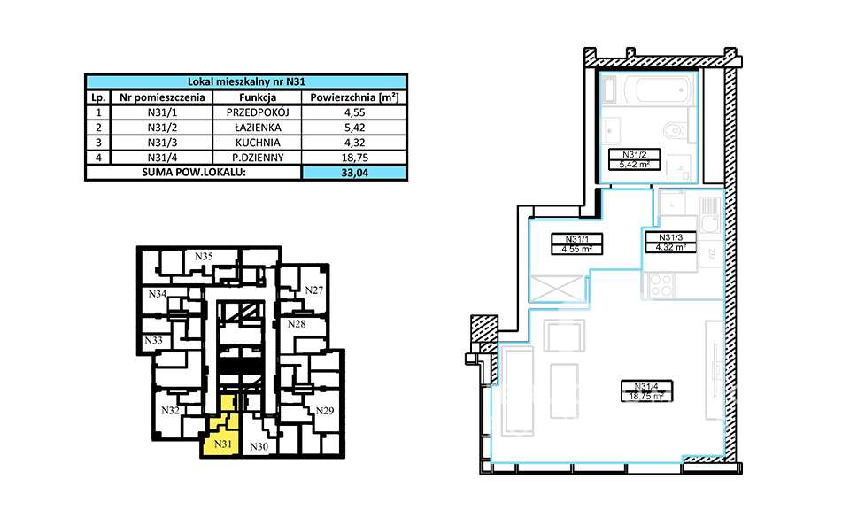 Olszynki Park, N31 - piętro 6, 33,04 m²-15