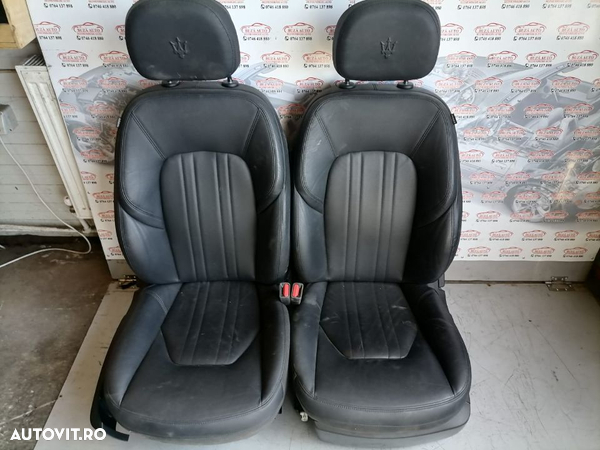 Interior din piele pe negru pentru MASERATI LEVANTE 2018 - 1