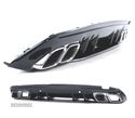 DIFUSOR PARA MERCEDES C-CLASS W205 SEDAN 18-21 PRETO BRILHANTE + PONTEIRAS ESCAPE - 3