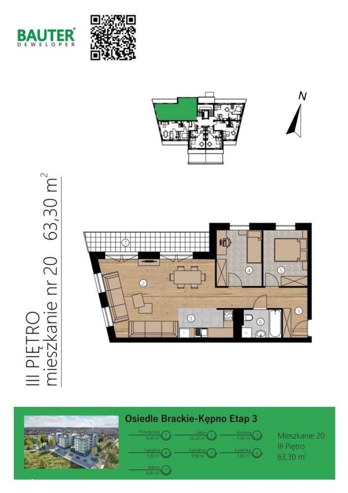 WYSOKI STANDARD -Przestronne 3pok-ETAP 3 /Kępno-1