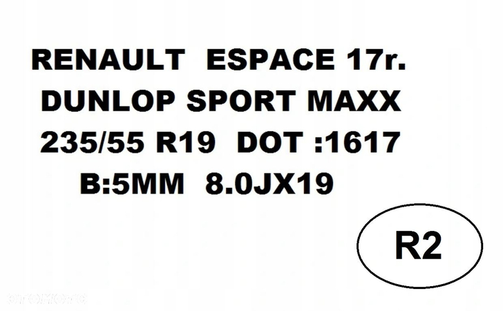 Koła felgi opony RENAULT ESPACE V R19 17R - 7