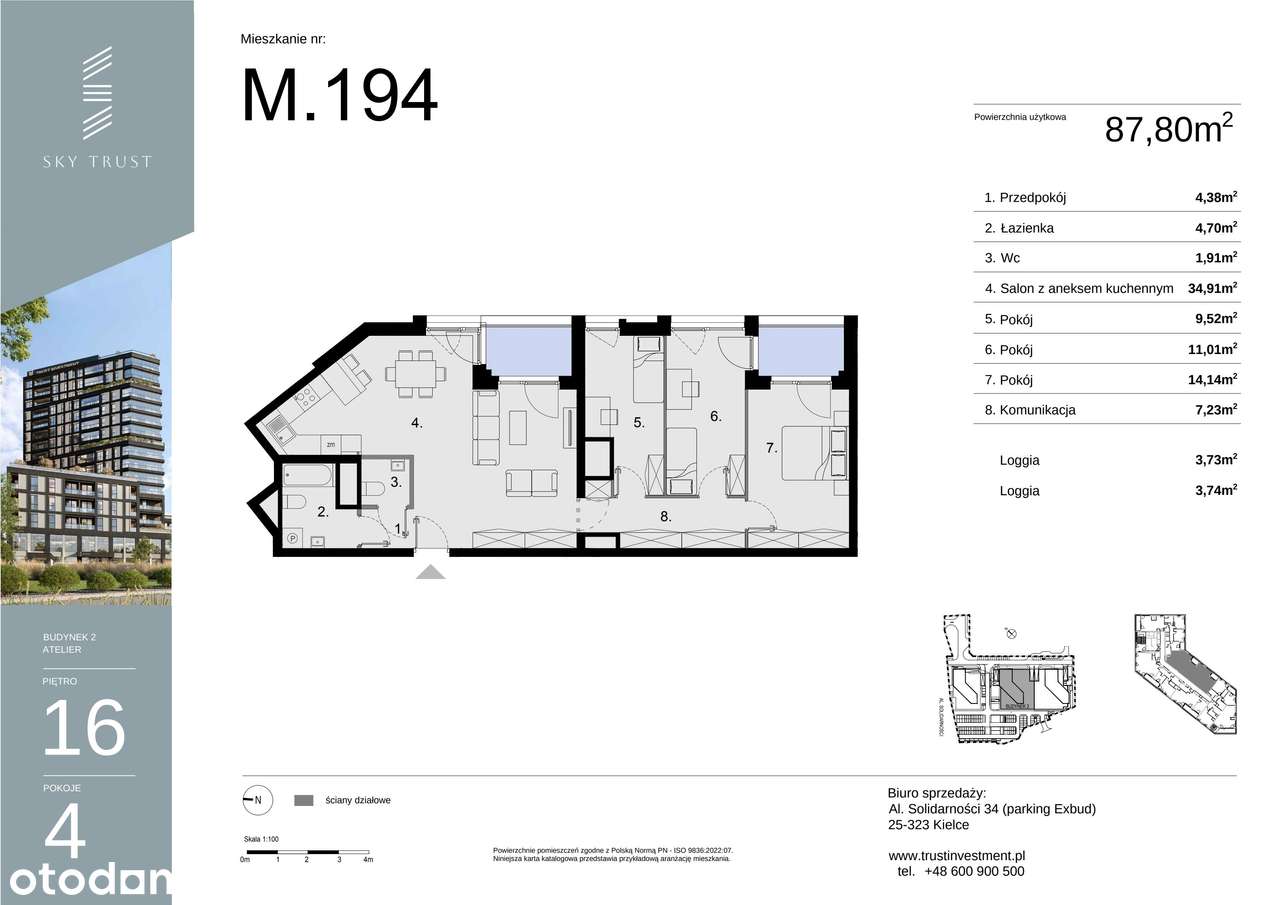 Sky Trust etap I​I | mieszkanie 4-pok. | M194 - Pełny obrazek: 3/10