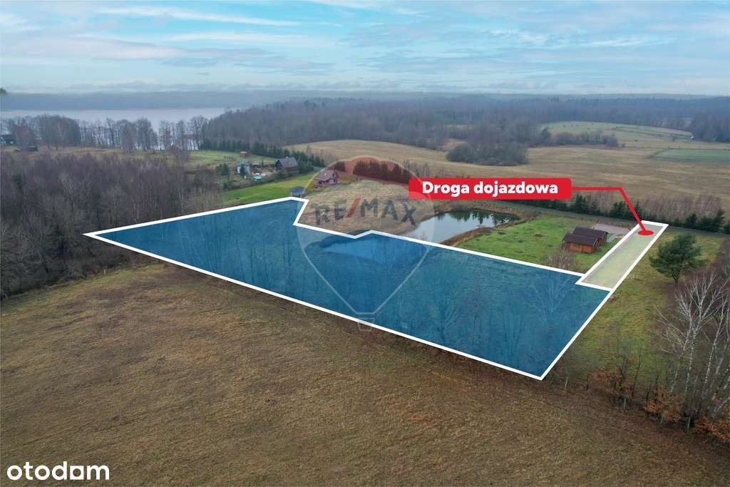 Działka ze stawem, przy jeziorze Wielatowo MPZP-8