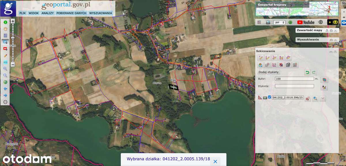Piękna działka z możliwością powiększenia Jezioro Żalskie 2900m2/ 5850 - Pełny obrazek: 4/5