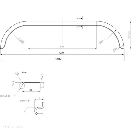 ARIPA METALICA TANDEM 13,remorca,platforma,trailer ,piese remorci - 1